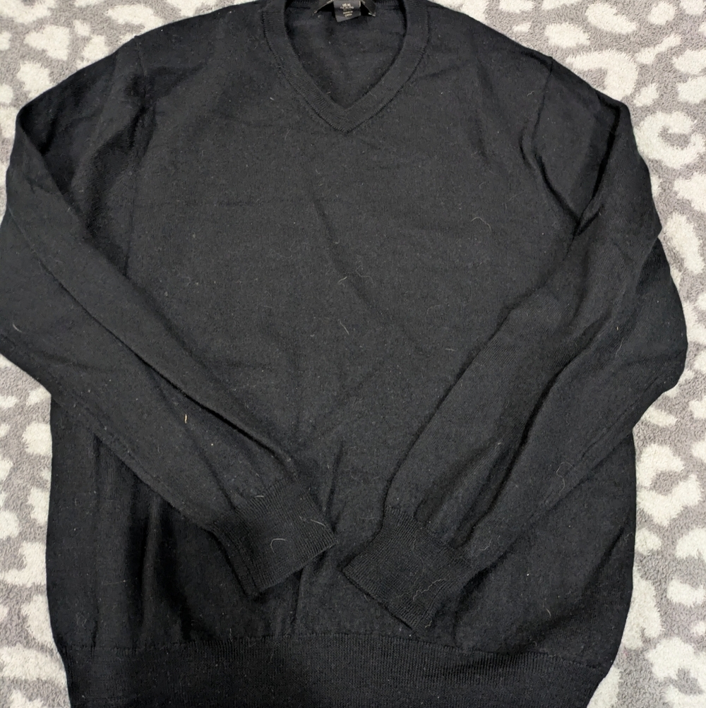 Elegant Black V-Neck Sweater for Men
